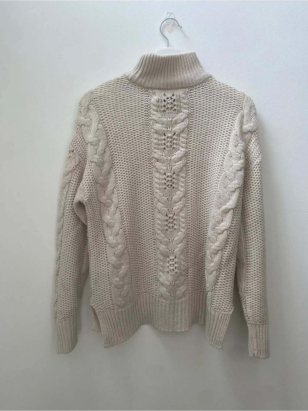 Vero Moda XS Cream Cable Knit Turtleneck - Picture 2 of 5